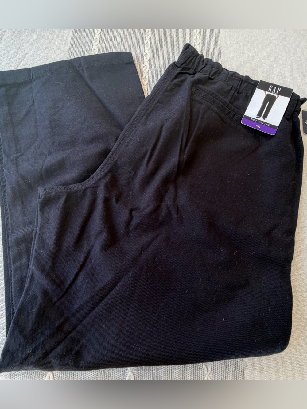NWT GAP Women's Black easy twill Pants soft smooth relaxed straight leg XXL